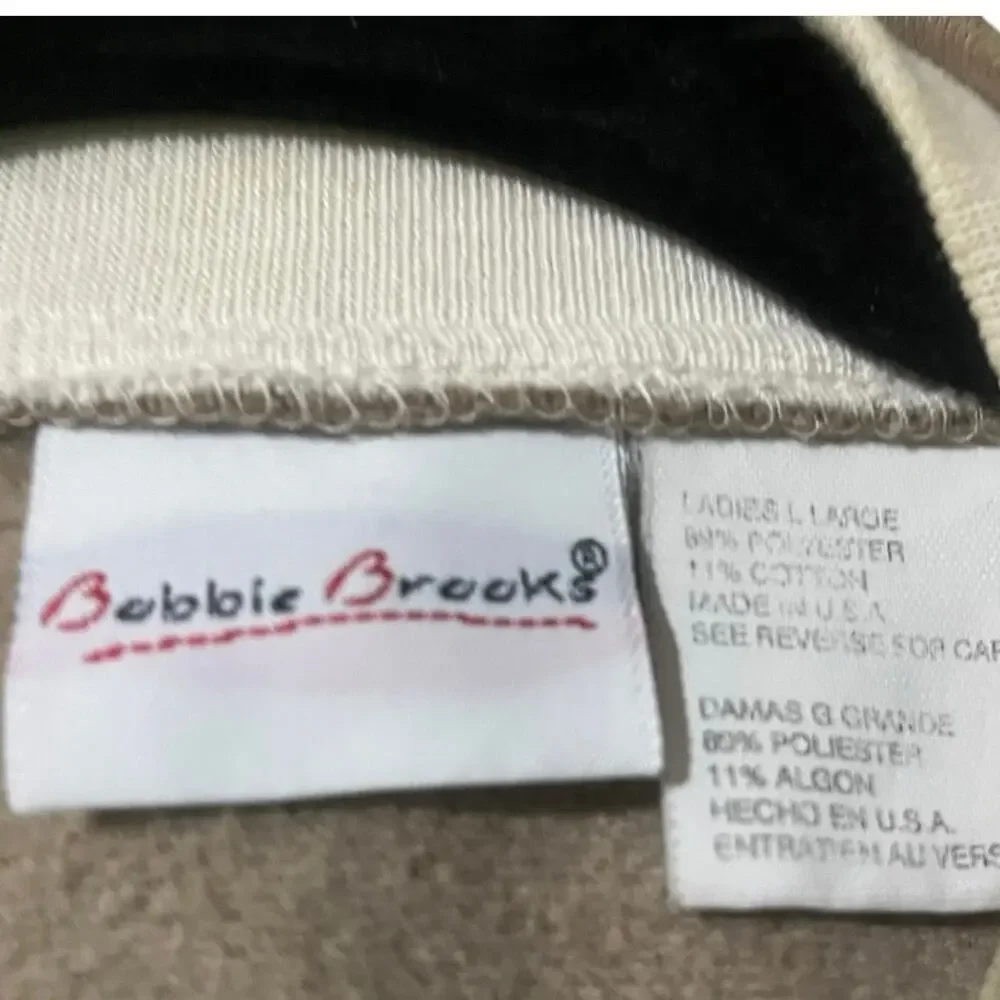 Vintage Bobbi Brooks Button Front Sweatshirt Cardigan w/ Birdhouses Size Large